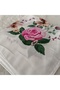 Patterned Stitched Unlined Writing Tulle Yemeni Foulard Scarf 100X100 Cm, Middle Part Empty - 8