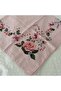 Patterned Stitched Unlined Writing Tulle Yemeni Foulard Scarf 100X100 Cm, Middle Part Empty - 8