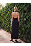 Esvab • Modern & Distinctive Halter Roba Collar Gathered Evening Dress - 3