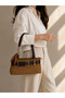 Women's New Season Suede Fabric Luxury Belt Design Hand & Shoulder Bag Size: 30 X 14 X 10 cm - 2
