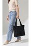 Women's Casual Shoulder Bag – Black Wide Model for College Students