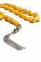 Damla Amber Prayer Beads 12 mm Arpa Cut Premium Yellow Mosaic with Metal Tassels - 3