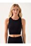 Motion Soft Textured Crop Top Black