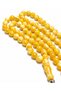 99'Lu Damla Amber Pressed Prayer Beads 9 mm Istanbul Model Premium Yellow Mosaic Gift Prayer Beads - 3