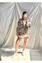 Women's Mink Color Handmade Motif Color Block Design Knit Cardigan - 3