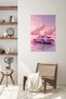 Pink Porsche 911 Dreamy Sunset Metal Wall Art - 5