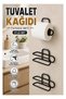 Black Adhesive Roll Paper Holder – Wall Mounted Set of 3