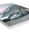 White Porsche 911 Mountain Coast Metal Wall Art - 2
