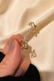 Gold Color Zircon Stone Double Hoop Women's Earrings - 6