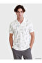 Esvab • Modern & Distinctive Devrik Roba Collar Embroidered Men's T-Shirt