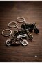 (3 Pieces) Metal Motorcycle Design Ignition Keychain - Durable Stainless Steel Ring with Realistic Engine Detail, a Stylish and High-Quality Gift Accessory for Motor Enthusiasts and Riders - 2