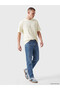 Crew Neck T-Shirt with Embossed Text for Men - 2