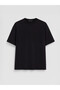 Vizyon New Season Black Crew Neck Soft Touch Women's T-Shirt - 5
