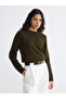 Lcw Modest Khaki Hair Braid Patterned Women's Knitwear Sweater