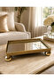 Gold Metal Mesh Mirrored Decorative Tray Rectangular 37X25 cm Globe Stand Presentation Tray Coffee Table and Dresser Accessory