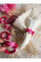 Pink Rose 6-Piece Napkin Ring - 2
