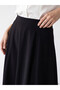 Lcw modest black zippered flared skirt - 3