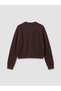 Özmarka New Season Brown Crew Neck Girls' Knitwear Cardigan - 4