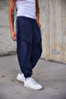 Men's Loose Street Style Dirty Stitched Baggy Trousers - 3