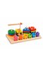 2-in-1 Wooden Fishing & Shape Sorting Puzzle Game with Magnetic Fishing Rod, Colourful Fish, Geometric Stacking Blocks & Peg Board, Montessori Educational Preschool Learning Toy for Kids 36+ Months - 2