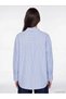 Vizyon New Season Blue Striped Poplin Women's Shirt - 3
