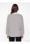 Striped Oversize Women's Sweatshirt Tunic - 4