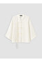 Lcw Modest White Collared Women's Transparent Tunic - 5