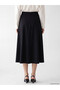 Lcw modest black zippered flared skirt - 4