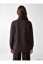 High Collar Oversize Women's Sweatshirt Tunic - 4