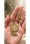 Gold Color 3 cm Double Sided Vav Evil Eye Verse & Elif Vav Stainless Steel Necklace – 60 cm Thin Accordion Ghost Chain - 5