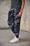 Men's Pleated Elastic Cuffed Patterned Shalwar Trousers - 4