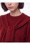 Ozmarka New Season Red Women's Knitwear Sweater with Tie Detail - 4