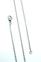 Silver Color 3 cm Double Sided Vav Evil Eye Verse & Elif Vav Stainless Steel Necklace – 60 cm Thin Accordion Ghost Chain - 8