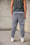 Men's Pleated Elastic Cuffed Patterned Shalwar Trousers - 4