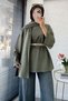 Premium Scarf Detailed Double Face Blouse - Khaki - 3