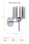Stick Sconce Double Glass Cylinder Modern Wall Lamp Honey Smoked Glass E27 - 2