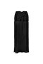 Black Mesh Long Skirt with Ties - 5