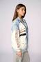 Design Jean Denim Garnished Lined White Jacket - 7