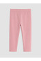 Pink Girl's Leggings with Elastic Waist