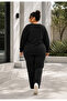 Plus Size Soft Texture Flexible Loose Comfortable Tracksuit Set - 5