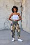 Women's Street Style Printed Wrinkled Sports Baguette Pants - 6