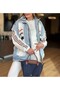 Design Jean Denim Garnished Lined White Jacket - 3