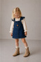 Baby Girl Navy Blue Jean Love Cotton Salopet
