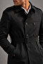 Men's Seasonal Lined Double-Breasted Belted Trench Coat - 3