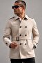 Men's Seasonal Lined Double-Breasted Belted Trench Coat