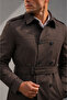 Men's Seasonal Lined Double-Breasted Belted Trench Coat - 5