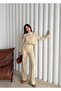 Women's Glitter Lined Openwork Knitwear Set