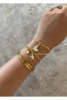 2-Piece Heart Star Charm Gold Chain Bracelet Combination