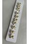 Hair Earring with Yellow Zircon Stone, Adding Elegance to Your Hair, Trendy Hair Earring (White Yellow Zircon Stone Flowers) - 2