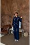 Women's Shirt with Bead Embroidery on Front, Standard Pants Size Suit - 7